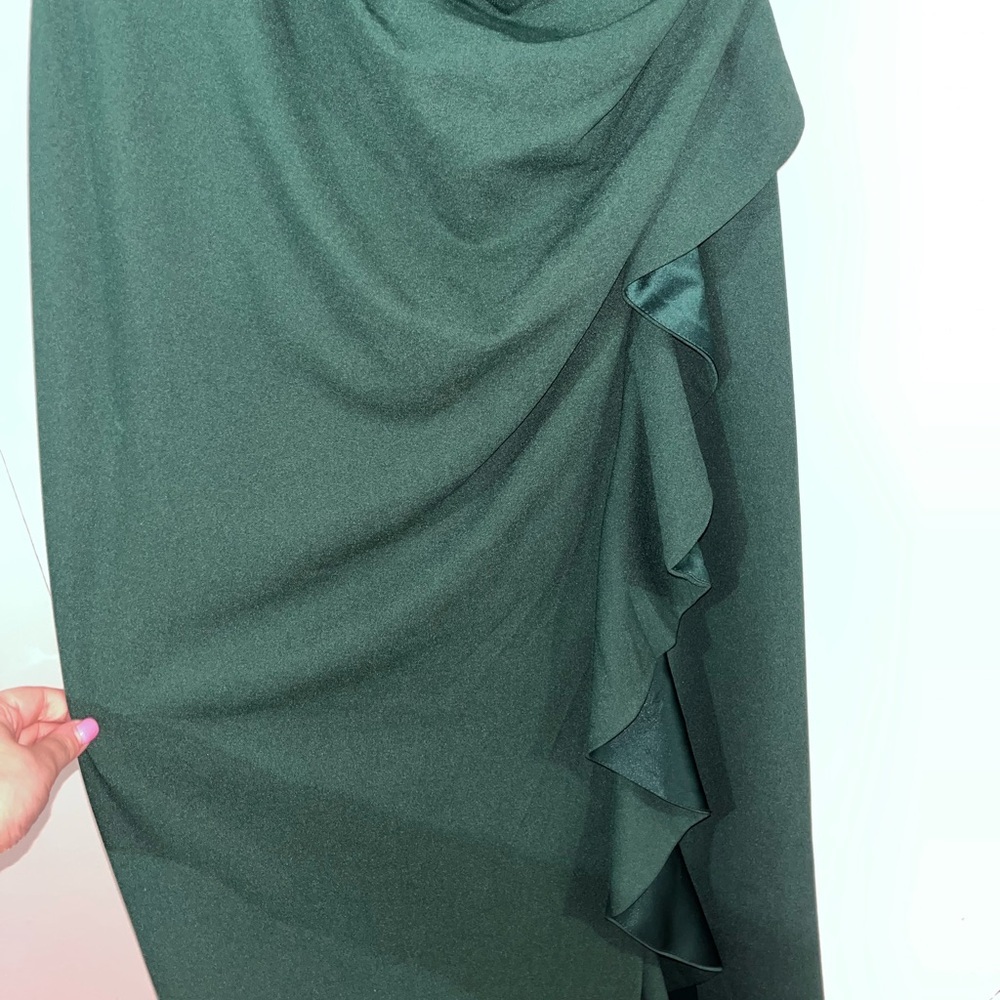 NWT Oleg Cassini Forest Green Maxi Dress - Picture 5 of 5